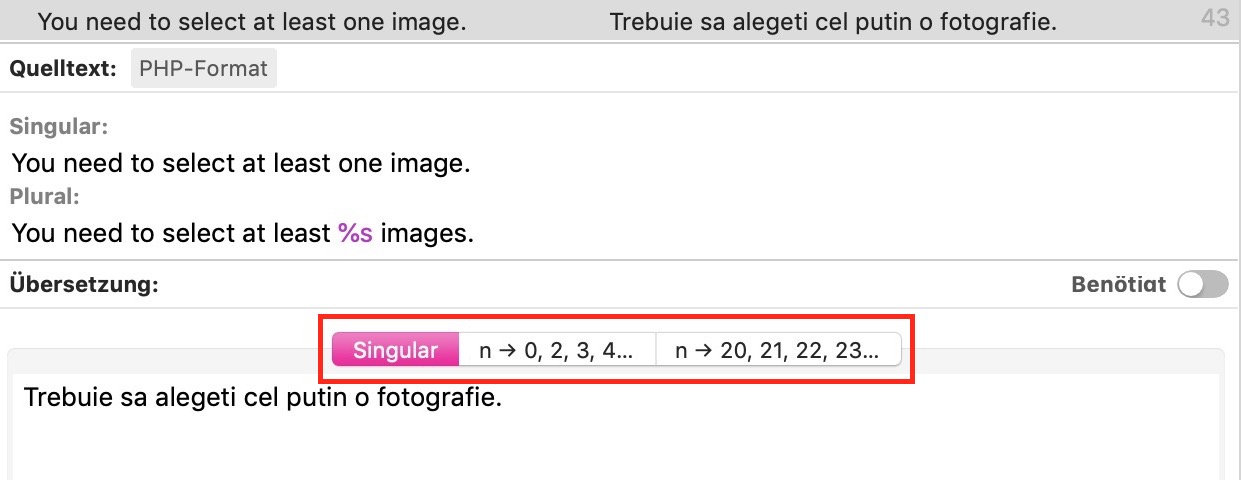 Multiple plural forms in PoEdit